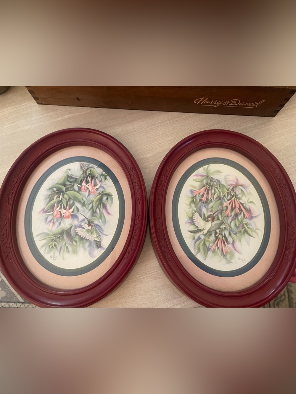 Vintage Home Interiors Hummingbird Pictures Set of 2  Grannycore Country Cottage
